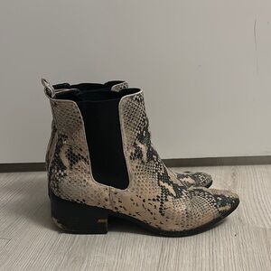 Snakeskin Ankle Boots